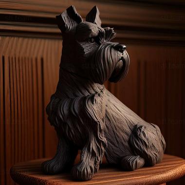 3D model Zwergschnauzer dog (STL)